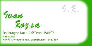 ivan rozsa business card